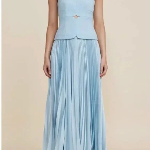 blue acler dress Acler Avonlea Corset Dress Celeste Blue by Acler